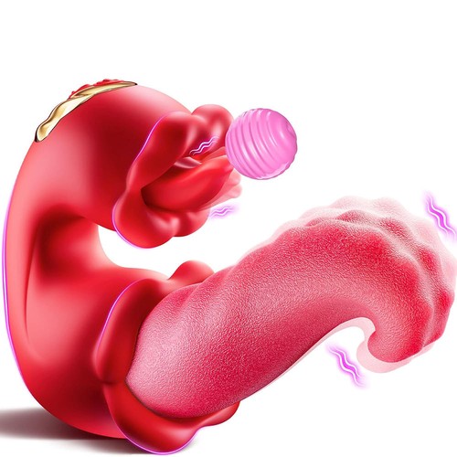 Tongue vibrator rotating dildo - rotating,