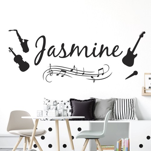 Personalised name music wall - personalised,