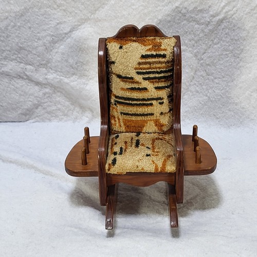 Vtg mini upholstered - mini, wood