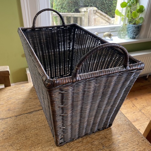 Vintage old tall narrow wicker - vintage,