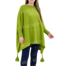 Womens Italian Batwing Jumper winter Poncho Ladies Knitted Cape Plus Size