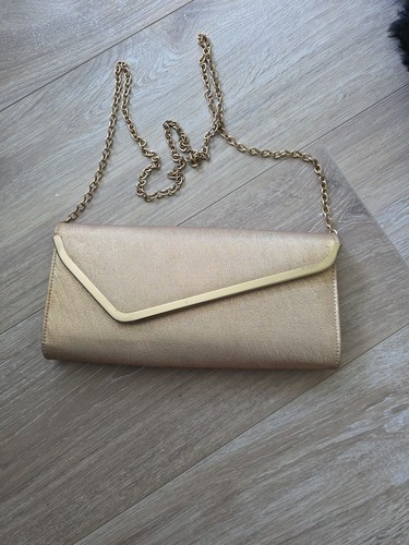 Gold lipsy shoulder handbag - gold,