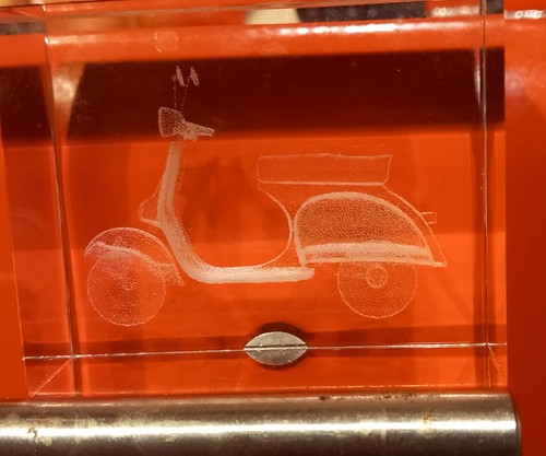 Laser etched vespa - laser,