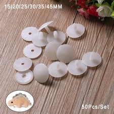 White plastic doll joints - plastic,