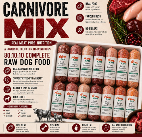 Carnivore mix frozen raw - mix,