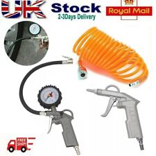 Air Compressor Accessories 3 Pcs Tool Kit Blow Gun Pressure Gauge Spray Hose Set