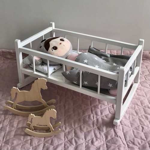 Doll cradle crib - crib, wooden