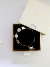 Genuine ABBOTT LYON CLOVER AND POPPY SILVER BRACELET 