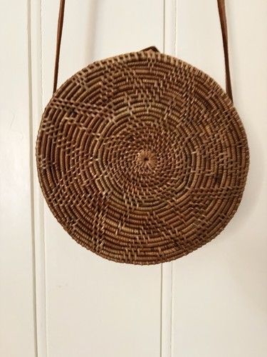 Round rattan holiday bag great - holiday,
