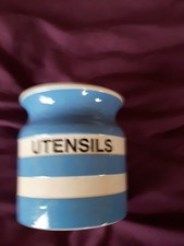 Cornishware Cornish Blue UTENSILS storage container from TG Green 