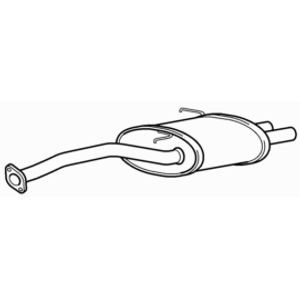 Rear exhaust silencer back - back, box