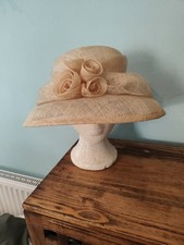 Ladies Beige Marks And Spencer Special Occasion Wedding Races Hat