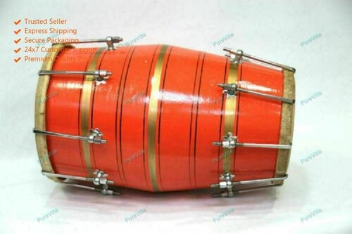 Indian wooden dholak dholki - indian, dholak/dholki