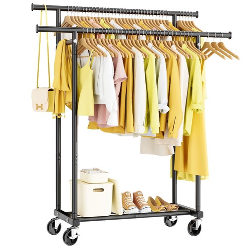Clothes rack double rods - rack,