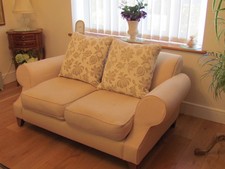 TWO SEATER SOFA ex DFS CREAM