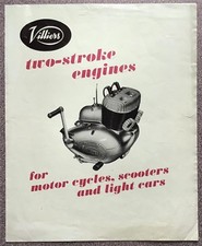 VILLIERS TWO STROKE ENGINES Sales Brochure c1958 #VEC 534