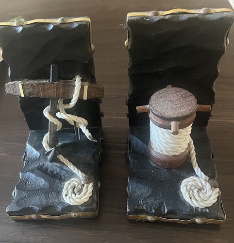 Vintage maritime bookends - vintage,