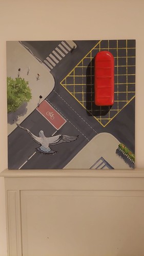 Original acrylic board - on,