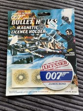 James Bond 007 Bullet Holes Car Window Stickers & License Holder Vintage 1987