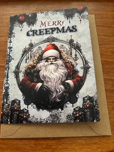 Gothic themed christmas card - christmas,