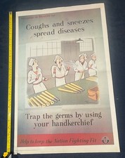 WW2 Propaganda Poster Coughs and Sneezes spread Diseases