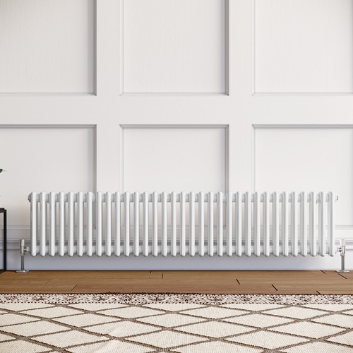 White traditional radiator - white,