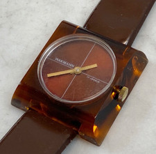 Vintage WAKMANN See Through Lucite Watch. 17 Jewels Manual Wind SWISS. Rare
