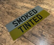 SMOKED TINTED PAIR OF PRINTED NUMBER PLATES - SHOW STYLE - SET OF 2