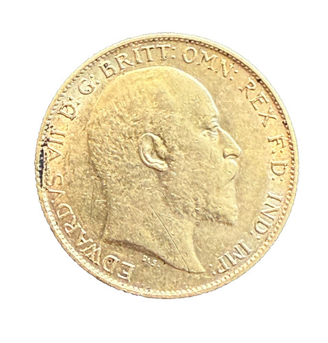 Great britain 1907 gold 2 - britain, 1/2