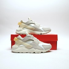 NIKE Air Huarache Women's White/Beige/Yellow SIZE 6 Trainers