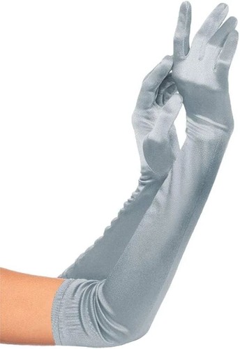 Long evening satin gloves - evening,