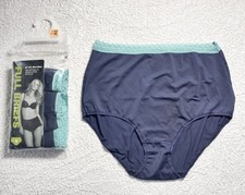 NEW 5-pack Marks & Spencer microfibre full briefs, navy blue, size 10
