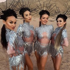 Silver Festival Bodysuit Rave