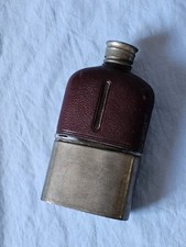 Antique leather glass pewter - &,