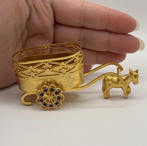 Vintage gold metal - metal, miniature