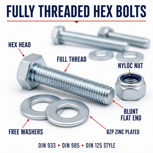 M10 bolts and nylon - (10mm),