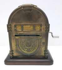 Vintage Enesco Brass Music Box
