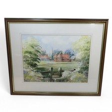 Peter J. Bashford  Numbered Print No 71  Watercolour Of  Two Oast Houses