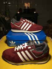 Adidas - Men’s Uk 8 - NEO - BURGUNDY/ WHITE -  2017- RARE-VERY GOOD!!!!!!!!!!!!!