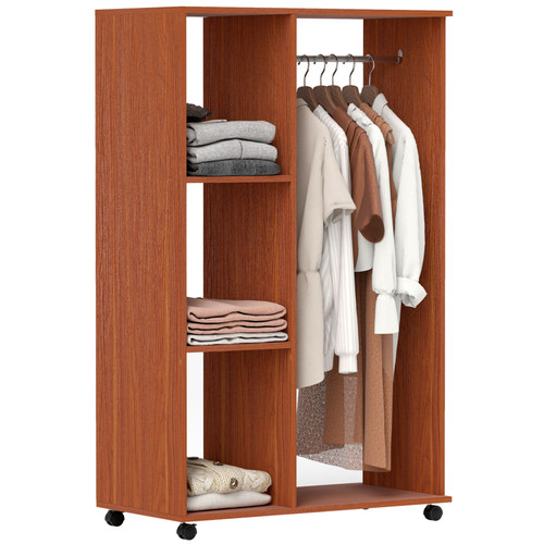 Open wardrobe with clothes - open,