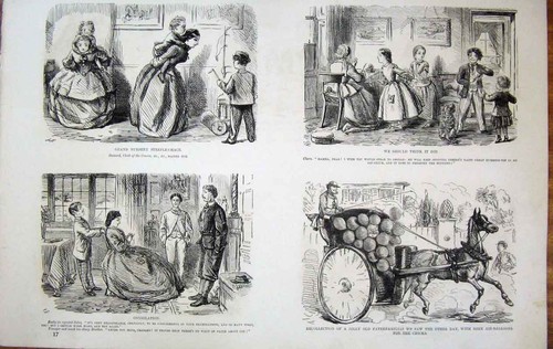 Original old antique print - original,