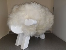 SHEEP FOOTSTOOL-LUXURY GENUINE