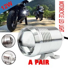 2x 30W Ultra Bright Motorcycle LED Cree Daytime Projector Spot Fog Lights 12V