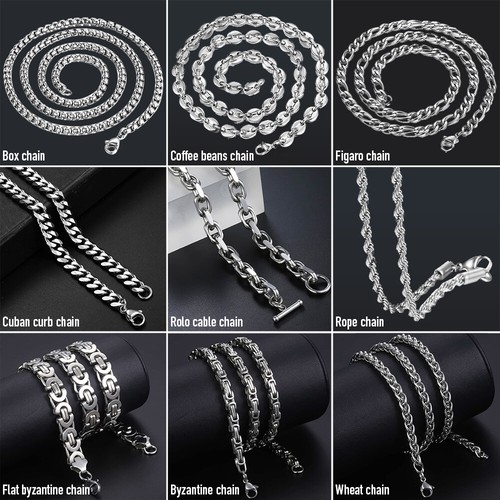 Silver stainless steel link - silver,