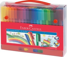 Faber-Castel Connector Felt Tip Pen 72 Pieces Set (60 Pens and 12 Connector...