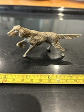 Small Vintage Irish Setter Metal Figurine Figure Free Standing QB