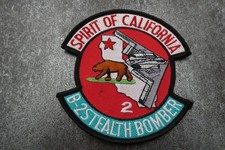 Spirit Of California B-2 Stealth Bomber Military Woven Cloth Patch Badge (L6M)