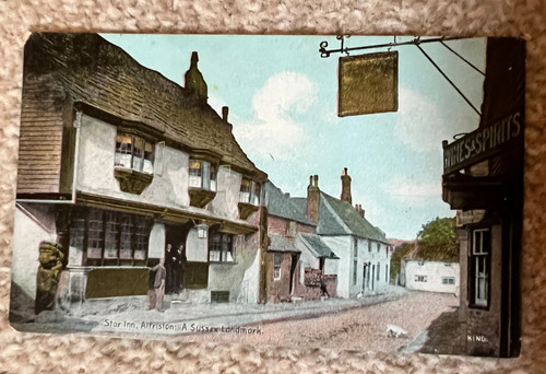 Antique postcard alfriston - antique,