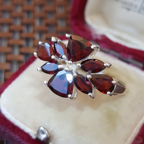 Deep red garnet sterling - deep,