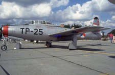 35mm Aircraft Slide F-84 K-6 TP-25 at Brustem in 1996